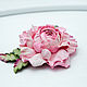 Order brooches: marshmallow rose. Rose leather decoration. lanssveta. Livemaster. . Brooches Фото №3