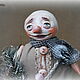Снеговик  Толик. Чердачная кукла. Мир кукол Лоры Пинтсон. Ярмарка Мастеров.  Фото №6