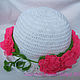 PANAMA girls 'Neon roses' knitted summer. Panama. Gala Devi (crochet design). My Livemaster. Фото №5