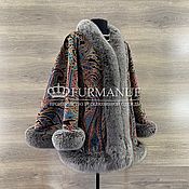 Одежда handmade. Livemaster - original item coat: Half-coat of the Printed Gingerbread with Arctic fox fur. Handmade.