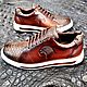 Order Sneakers made of genuine python leather in brown color, and burgundy cattle. SHOES&BAGS. Livemaster. . Training shoes Фото №3