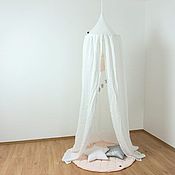 Linen Bath Curtain - White Shower Curtain made of Pure linen