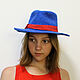 Blue hat, in stock, size 54-56. Hats1. STUDIO-FELT Katerina Alekseeva. My Livemaster. Фото №4