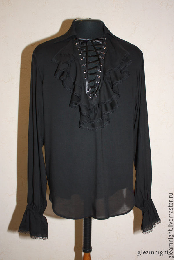 Cambric shirt with frills and lacing – купить на Ярмарке Мастеров ...