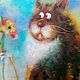 Без кота и жизнь не та)!)! Картина из шерсти. Картины. В САМОМ СЕРДЦЕ СОЛНЦА. Интернет-магазин Ярмарка Мастеров.  Фото №2