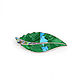 The malachite leaf BROOCH. Turquoise, Malachite, Mother Of Pearl. Brooches. ARIEL - MOSAIC. My Livemaster. Фото №5