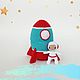 Вязаная ракета и космонавт Мягкая игрушка Космический корабль, Мягкие игрушки, Кемерово,  Фото №1