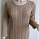 Заказать Вязаное женское платье с шелком "Карамель". FAVORITE KNITWEAR (Наталья). Ярмарка Мастеров. . Платья Фото №3