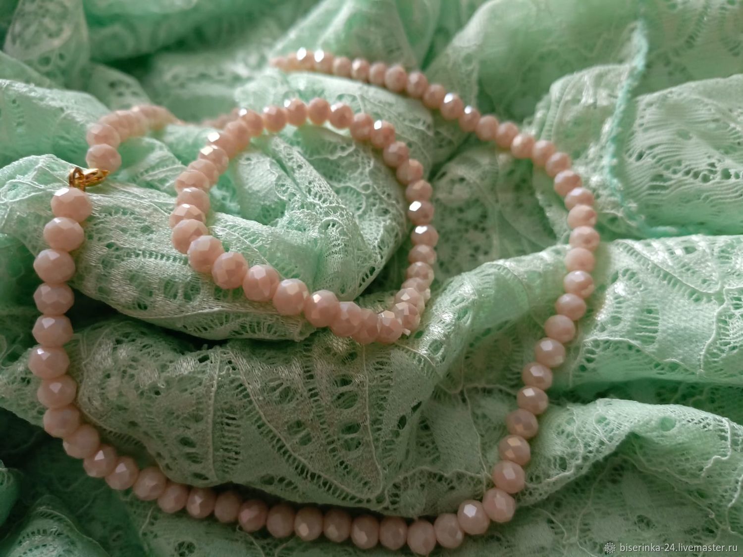 Бусы и браслет из чешского стекла в интернет-магазине Ярмарка Мастеров ...