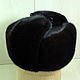 Hat mens. Classic ushanka mink and natures. leather or suede, Hat with ear flaps, Ekaterinburg,  Фото №1