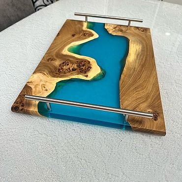 Посуда ручной работы. Ярмарка Мастеров - ручная работа Поднос « Широка река». Handmade.