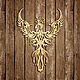 Феникс, огненная птица, настенный декор из дерева. Элементы интерьера. Wooden Decor Shop. Ярмарка Мастеров.  Фото №5