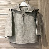 Льняная блузка "Ягодка"