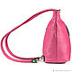 Order Womens leather backpack Valentino (fuchsia). Russian leather Guild. Livemaster. . Classic Bag Фото №3