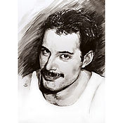 Картины и панно handmade. Livemaster - original item Pictures: Freddie Mercury. Watercolor.. Handmade.