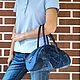 Заказать Джинсовая сумка-боулинг "Боро Бьюти". Jeans bags by Anna. Ярмарка Мастеров. . Классическая сумка Фото №3
