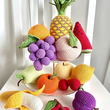 Схемы вязания фруктов спицами