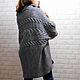 Жилет из шерсти женский вязаный серый 48-52 размер. Жилеты. AccessoriesWool мягко и комфортно. Ярмарка Мастеров.  Фото №4