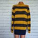 Yellow striped sweater. Mens sweaters. Knitted Things For All (matronka). My Livemaster. Фото №6