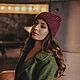 Зимняя шапка цвета бордовый, Шапки, Москва,  Фото №1