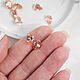 7*10 мм. Фианиты персиковые, 1 штука. Стразы. Валерия (flowerbead). Интернет-магазин Ярмарка Мастеров.  Фото №2