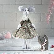 Мышка Тильда игрушка ручной работы подарок текстильная