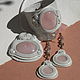 Sistema de la joyería de la pulsera, colgante y pendientes de cuarzo rosa, Jewelry Sets, Velikiy Novgorod,  Фото №1