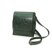 Сумки и аксессуары handmade. Livemaster - original item Crossbody bag: Handbag women`s leather green Jessica Mod. C86p. Handmade.