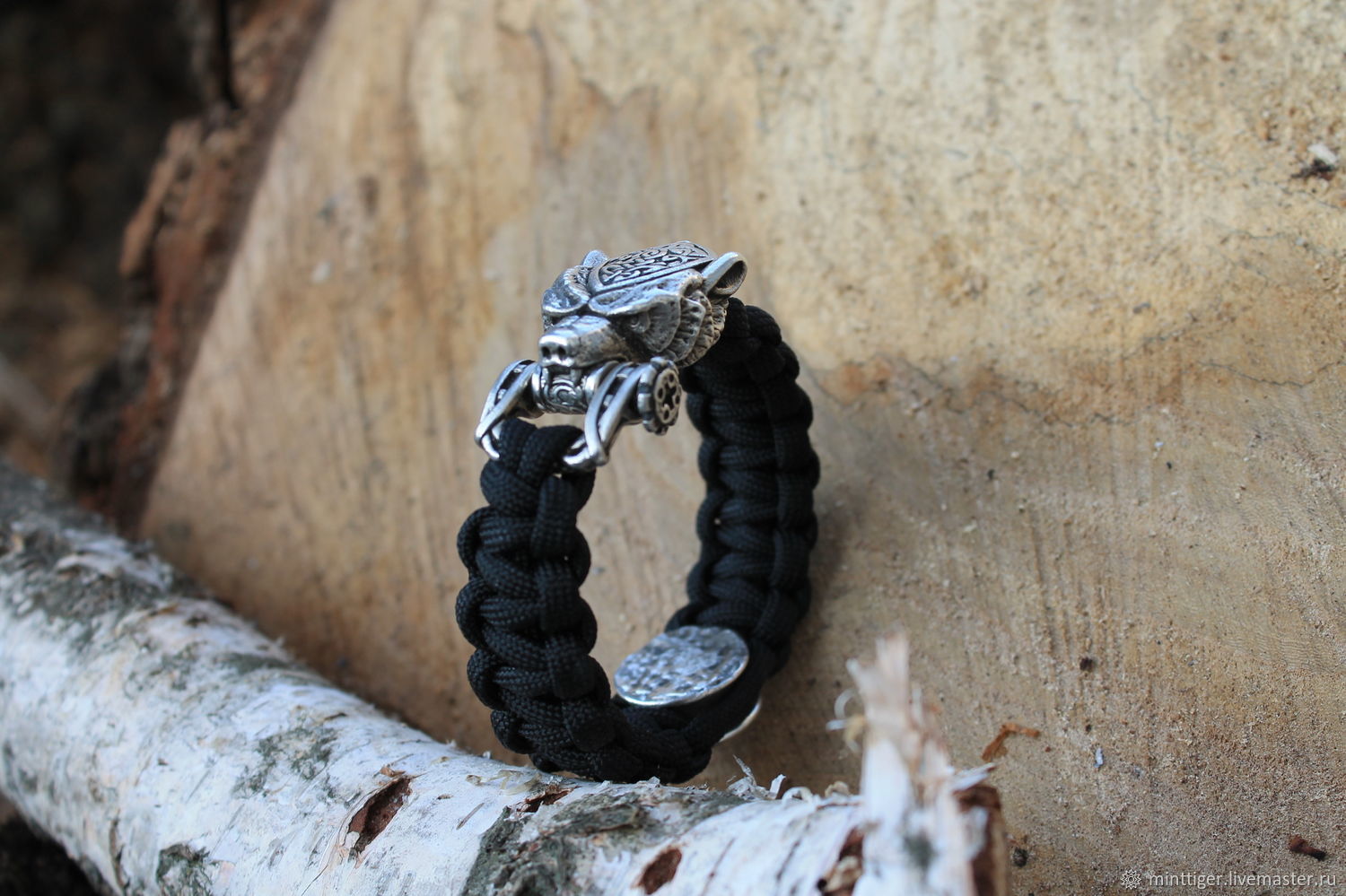 Silver bracelet - Bear, Braided bracelet, Volgograd,  Фото №1