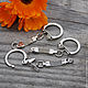 Base with carabiner, keychain, Blanks for jewelry, Moscow,  Фото №1