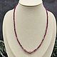 Women's beads made of natural cut ruby and rhodonite stones. Beads2. naturalkavni. Online shopping on My Livemaster.  Фото №2