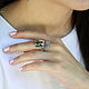 Ring and earrings made of 925 sterling silver with chrysolites HH0017. Jewelry Sets. Sunny Silver. My Livemaster. Фото №4