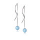 Long earrings with blue stones, sterling silver. Art.№51, Earrings, Moscow,  Фото №1