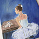 'Before the release' acrylic painting (ballerina, blue), Pictures, Korsakov,  Фото №1