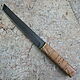 Knife 'Samurai' Tanto h12mf birch bark nut. Knives. Artesaos e Fortuna. Online shopping on My Livemaster.  Фото №2