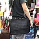 Men's briefcase bag, made of genuine crocodile leather!. Men\'s bag. SHOES&BAGS. Online shopping on My Livemaster.  Фото №2