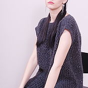 Одежда handmade. Livemaster - original item Cashmere vest with sequins. Women`s cashmere top. Handmade.