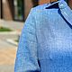 Linen dress shirt turquoise blue melange. Dresses. NATALINI. My Livemaster. Фото №5