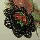 Order Pendant with embroidery 'Poppies'. Anna's pretty things (flowertenderann). Livemaster. . Pendants Фото №3