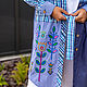 NATALINI Платье рубашка с поясом в стиле пэчворк с вышивкой. Платья. NATALINI. Ярмарка Мастеров.  Фото №4
