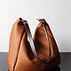Camel light Brown leather Soft comfortable hobo bag. Sacks. Olga'SLuxuryCreation. My Livemaster. Фото №4