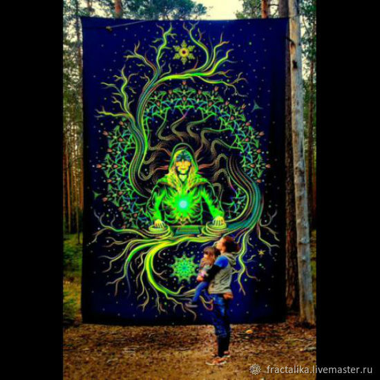 Psychedelic UV painting Crystal Elf, Ritual attributes, Moscow,  Фото №1