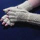 Order Women's knitted fingerless gloves Baked milk. Warm Yarn. Livemaster. . Mitts Фото №3