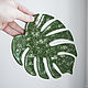 Leaf monstera 'Palm'. Plates. Hill & Mill. Online shopping on My Livemaster.  Фото №2