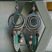 Украшения handmade. Livemaster - original item BOHO style earrings are large, long 