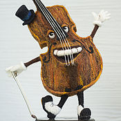Куклы и игрушки handmade. Livemaster - original item felt toy: The double bass is dancing for You. Handmade.
