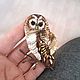 Brooch 'owl on the branch', Brooches, Tver,  Фото №1