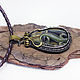 Pendant with painting on natural jasper Magic lizard. Pendant. moyaksessyar. Online shopping on My Livemaster.  Фото №2