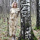 Платье ручной работы " Листопад". Контактное крашение. Платья. Ирина Баратова (alisarex). Ярмарка Мастеров.  Фото №4