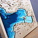 Карта Финского залива с глубинами, 26*20 см, 7 слоёв. Элементы интерьера. Deepmaps. Интернет-магазин Ярмарка Мастеров.  Фото №2